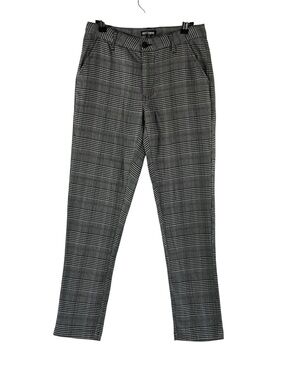 Hot Topic Black & White Plaid Slim Ankle Pants Size 28 Goth Academia Punk Office